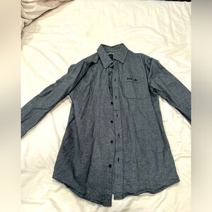 RVCA men’s button down grey shirt